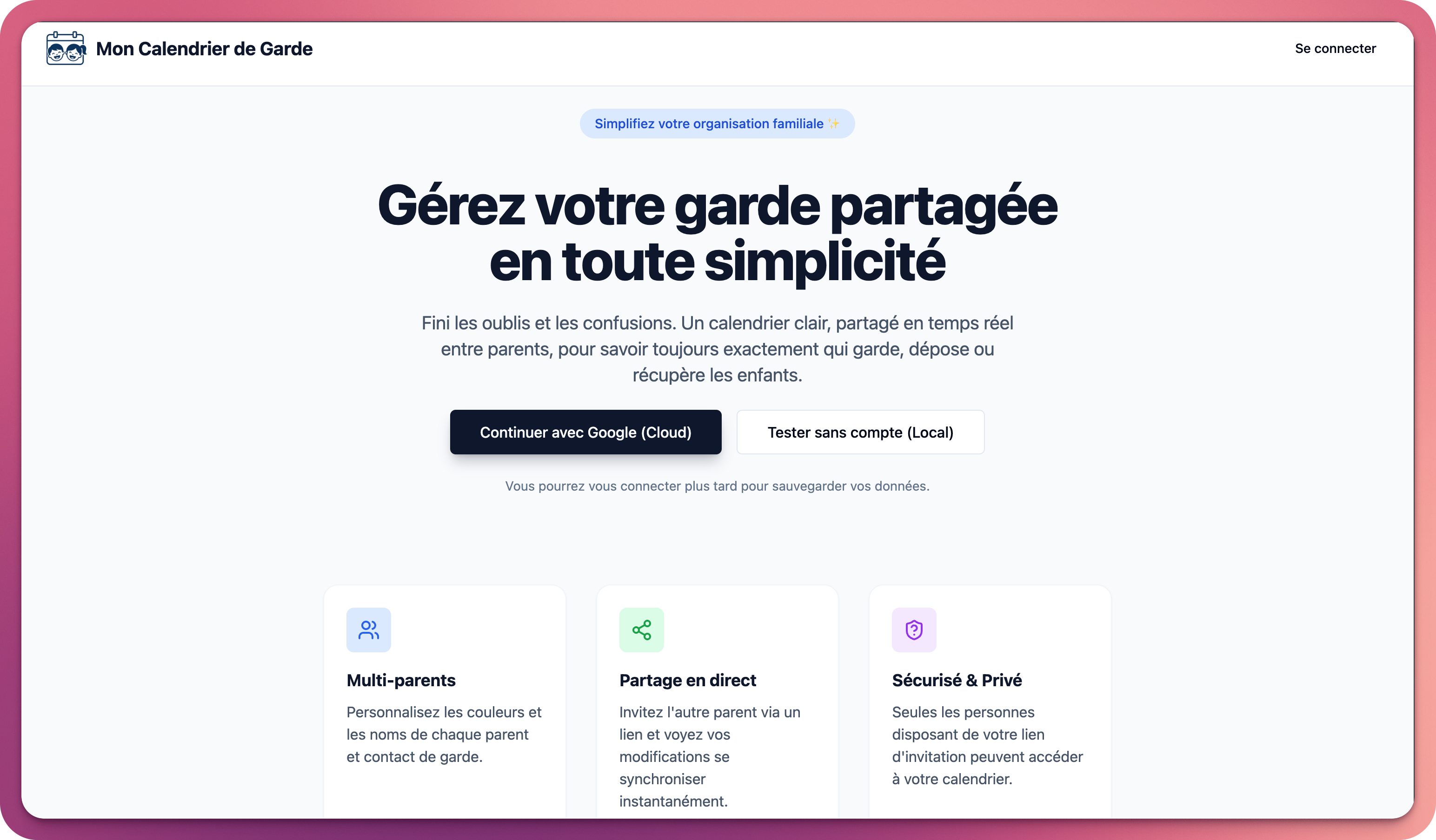 Calendrier de Garde