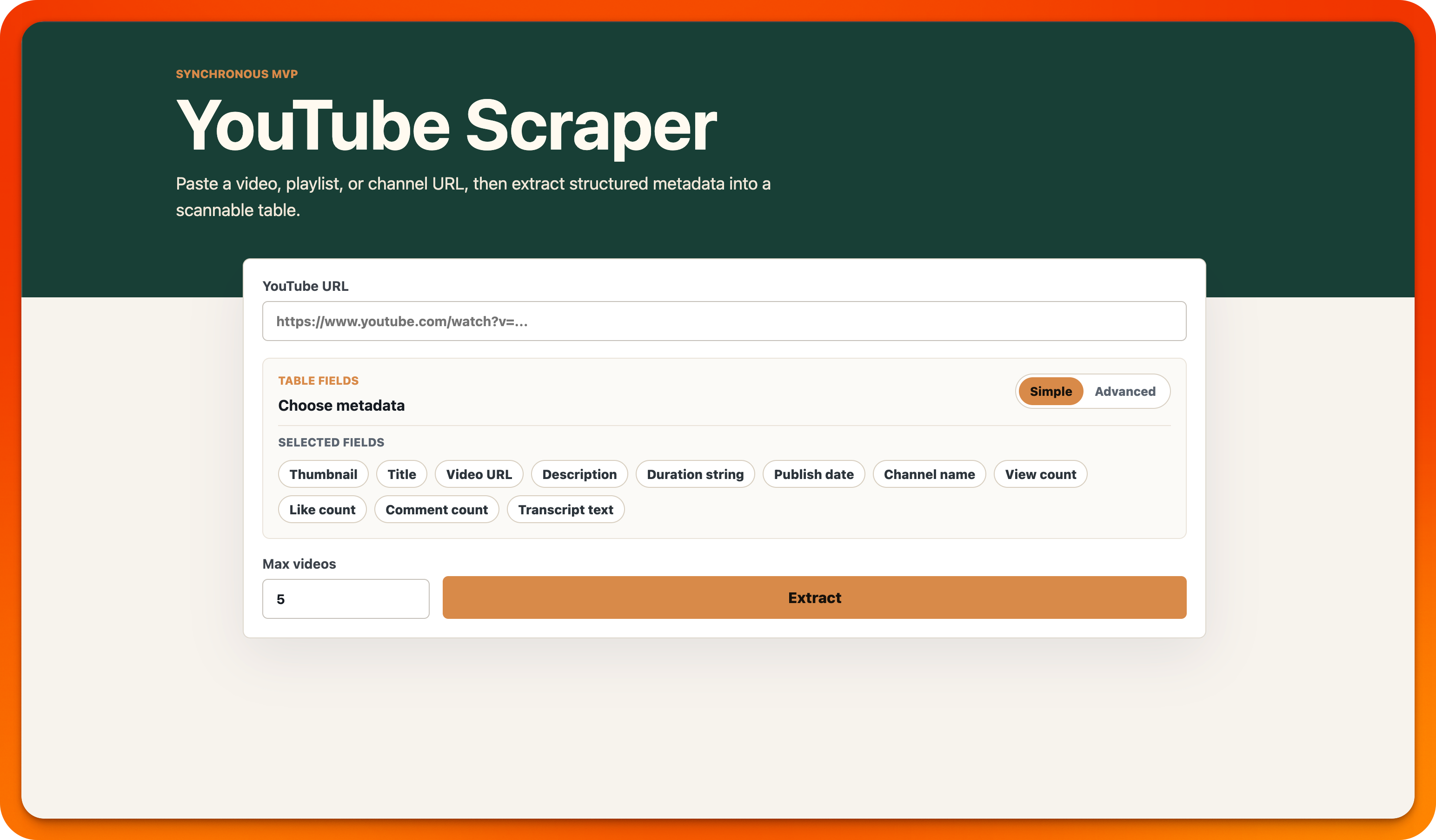 Youtube Scrapper